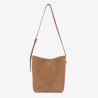 Lancaster - Sac seau épaule Suède camel